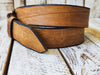 Western Cowboy Light Brown Leather Belt - Full Grain Handcrafted and Perfect for Jeans