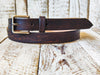 Distressed dark brown Narrow Leather Belt for men and women with a silver buckle.A Statement Piece for Your Jeans Stunning rough finish.