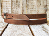 Handmade Brown Narrow Leather Belt with Silver Buckle - Stylish Accessory for Men or Women