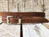 Handmade Brown Narrow Leather Belt with Silver Buckle - Stylish Accessory for Men or Women