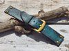 Turquoise Leather Watch Band - Fits Standard Apple Watches 22mm HandmadeTransform Your Watch with a Handmade Turquoise Leather Band 22mm for Standard Apple Watches