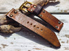 Handmade Vintage Brown Leather Watch Band – Fits Standard & Apple Watches (22mm)