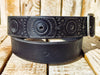 Handmade Leather Belt - Motorcycle Gear Design - Steampunk Style - Ishaor - 36cm