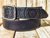 Handmade Leather Belt - Motorcycle Gear Design - Steampunk Style - Ishaor - 36cm