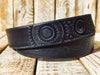 Handmade Leather Belt - Motorcycle Gear Design - Steampunk Style - Ishaor - 36cm