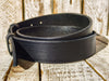 Handmade Black Leather Belt - Elegant Versatile for Casual and Formal Wear - 32cm Width - No-Buckle Design