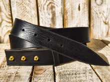 Handmade Black Leather Belt - 32cm Wide - No Buckle - Elegant  Versatile for Casual  Formal Wear