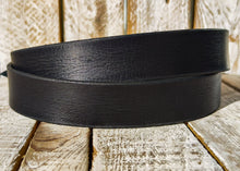 Handmade Black Leather Belt - 32cm Wide - No Buckle - Elegant  Versatile for Casual  Formal Wear