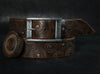 Vintage Custom Leather Belt with Buckle - Mens Biker Accessory Gift