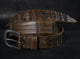 Brown Leather Mens Belt - Unique Gift with Ornate Design