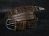 Alligator Leather Belt - Brown