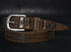 Alligator Leather Belt - Brown