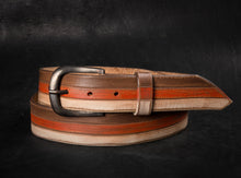 Custom Leather Unisex Belt - Mens Brown Artisan Gift - Unique Handcrafted Customizable