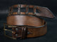 Unisex Fashion Leather Buckle Belt - Brown Mens Style with Ornate Design and Art Leather