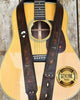 Ishaor Brown Leather Guitar Strap - Personalized Gift for Musicians