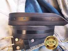 Mens Leather Belt with Silver Buckle - Stylish Black Leather Belt with Buckle for Mens Fashion - Genuine Leather Belt for Everyday Wear