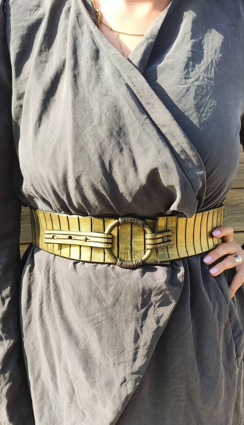 Fc Silk Scarf Dress With Belt – Fashion Cloud