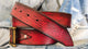 Men's Leather Belt, Red Belt, Mens Leather Accessories, Custom Leather, Genuine Leather, Leather Belt, Men's Belt, Belt for Him