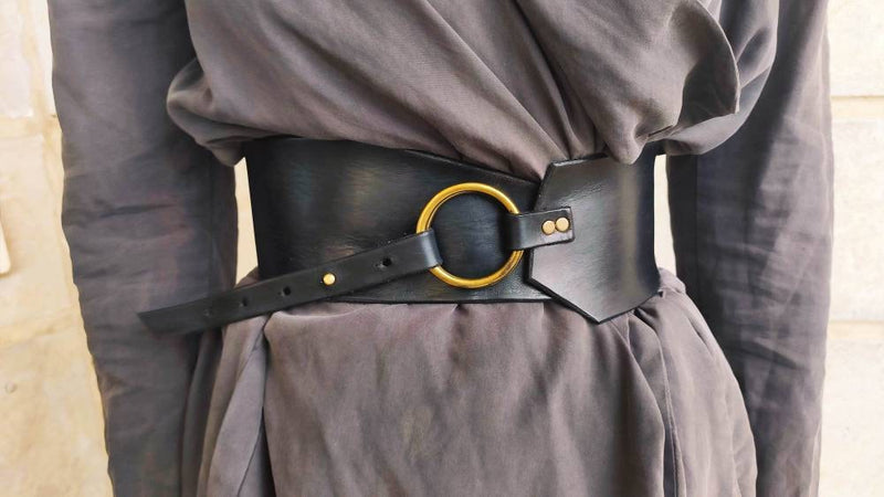 Black on Black - Wide Waist Belt, Alterations Needed