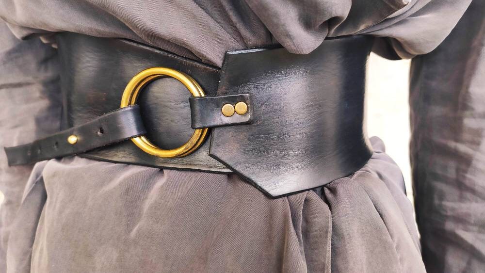 Wide Leather Belt Waist Wrap Woman Belt Corset Dress Belt 